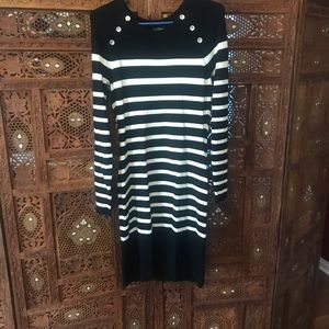 Black and White Sweater Dress